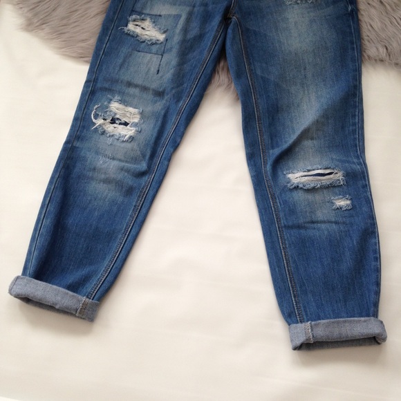 Vero Moda cropped boyfriend distressed jeans 25 - Picture 4 of 6